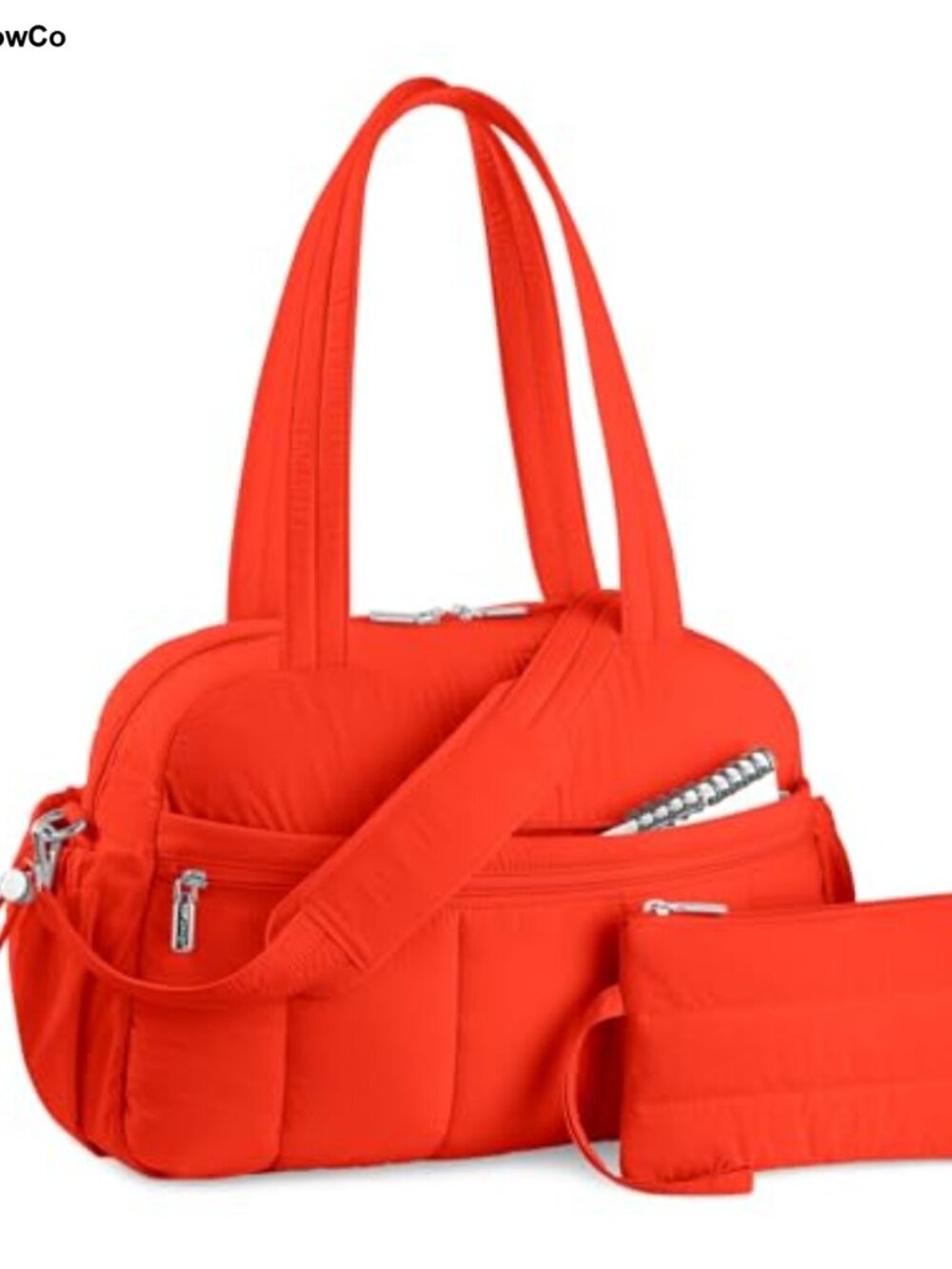 Puffy Travel Duffel Bag Nylon Carry On Overnight Gym Wet Pocket